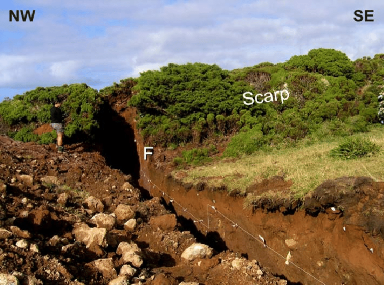an example of scarp in geology