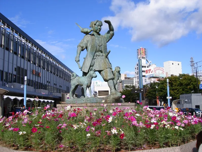 The City of Origin of the Japanese folktale Momotaro
